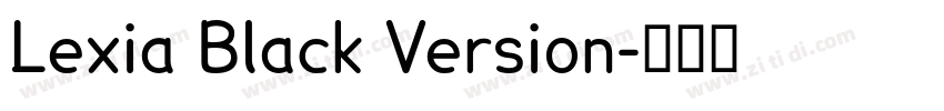 Lexia Black Version字体转换